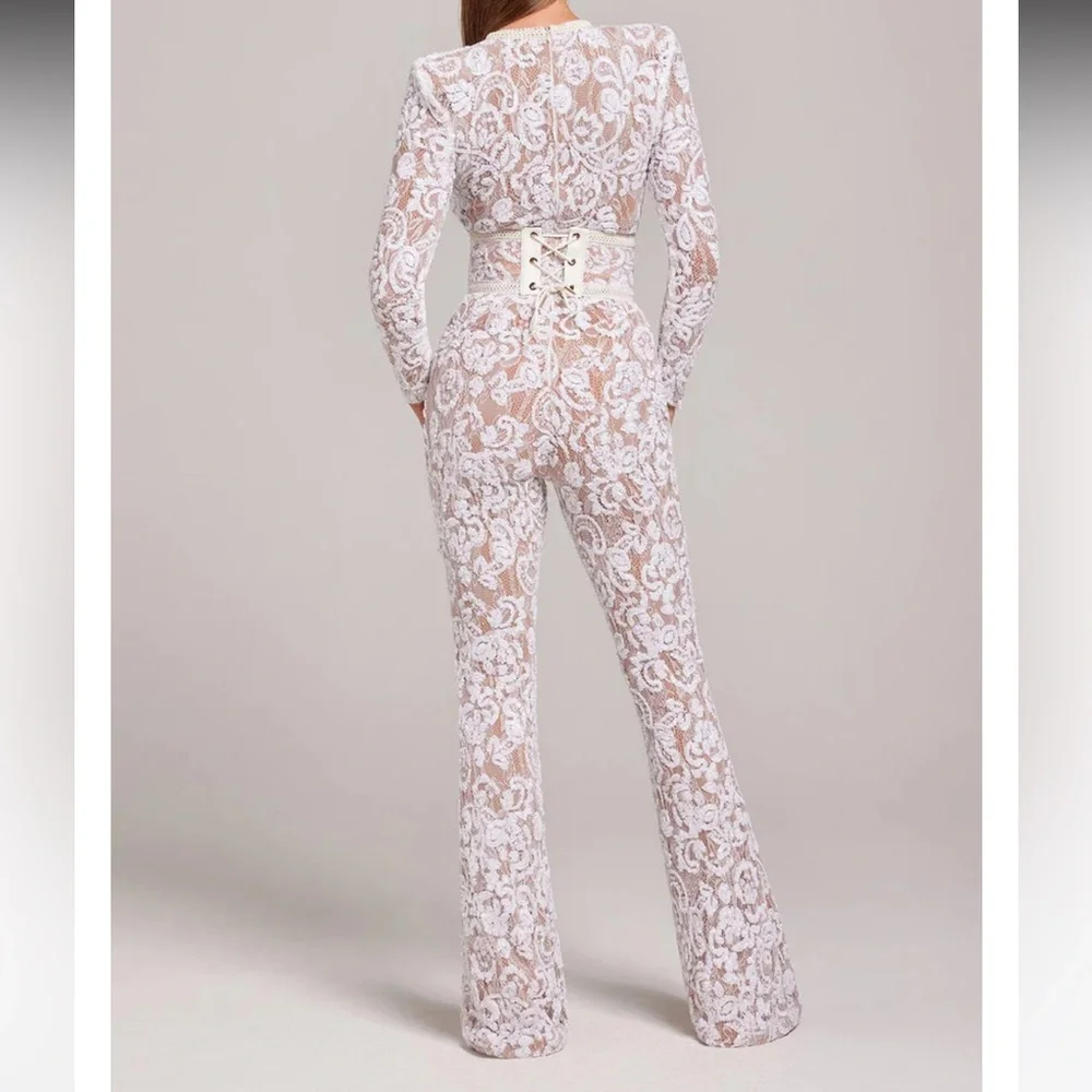 Nadine Merabi white jumpsuit - Picture 7 of 15
